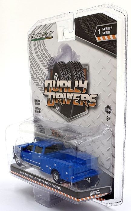 Greenlight 1/64 Scale 46010-B - 2018 Chevrolet Silverado 3500HD - Blue