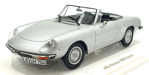 Norev 1/18 Scale Diecast 187884 - 1978 Alfa Romeo 2000 Spider - Silver