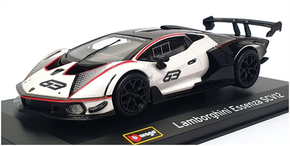 Burago 1/32 Scale 18-41167 - Lamborghini Essenza SCV12 #63 - Black/White