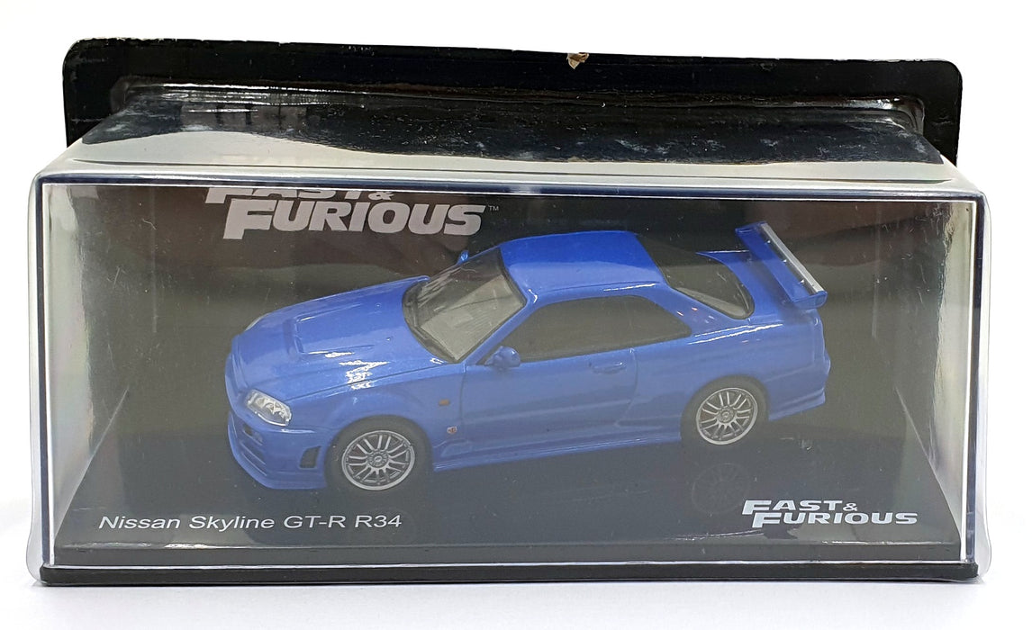 DeAgostini 1/43 Scale F220CMC014 - Fast and Furious Nissan Skyline GT-R R34 Blue