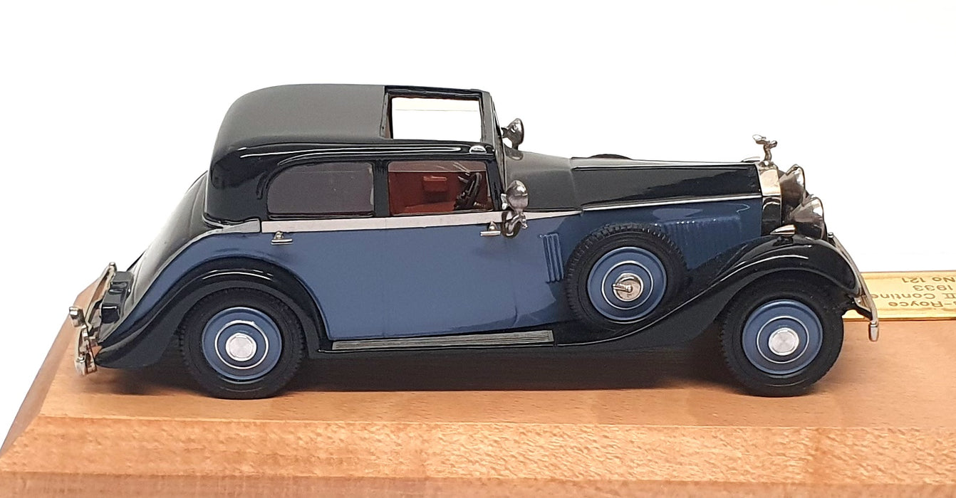 Top Marques 1/43 Scale RR4 - 1933 Rolls Royce Phantom II Continental Black/Blue