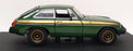 Universal Hobbies 1/18 Scale Diecast - 4458 MG MGB GT Jubilee Edition Green/Gold