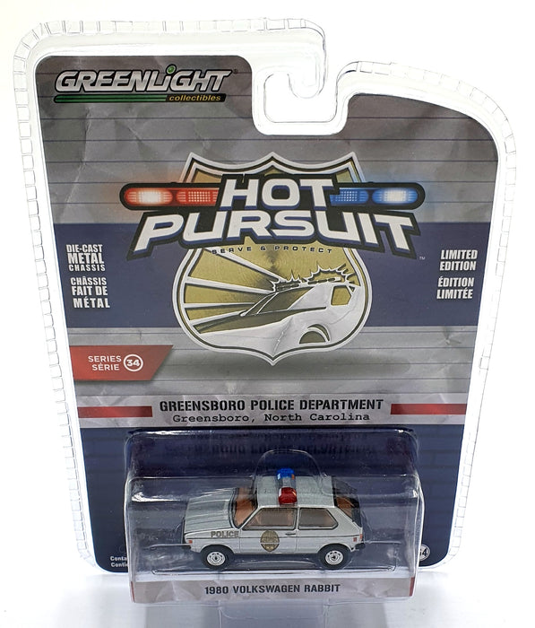Greenlight 1/64 Scale 42910-D - 1980 Volkswagen Rabbit Police Car