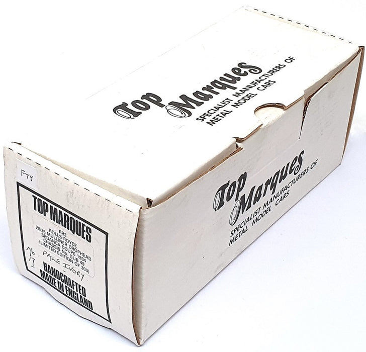 Top Marques 1/43 Scale RR3 - 1934 Rolls Royce 20/25 Mulliner D/H SC - Pale Ivory