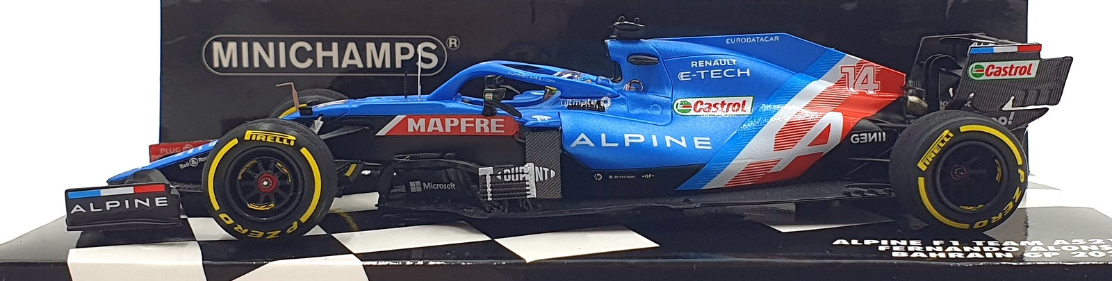 Minichamps 1/43 Scale 417 210114 Alpine F1 Team A521 #14 Bahrain GP 2021