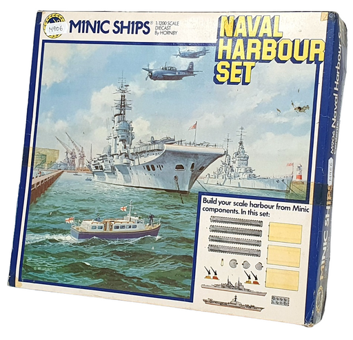 Hornby Minic Ships 1/1200 Scale Diecast M906 - Naval Harbour Set