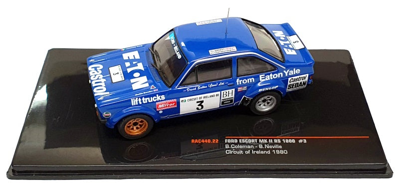 Ixo 1/43 Scale RAC440.22 - Ford Escort Mk2 RS 1800 #3 Circuit Of Ireland 1980