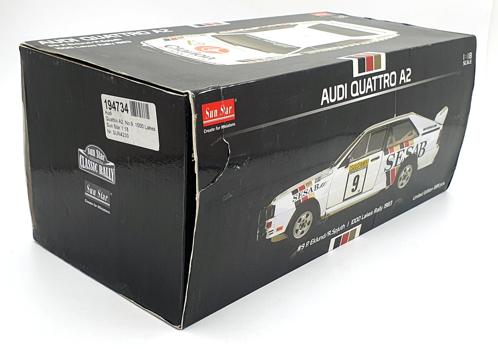 Sun Star 1/18 Scale 4230 - Audi Quattro A2 1000 Lakes Rally 1983 #9