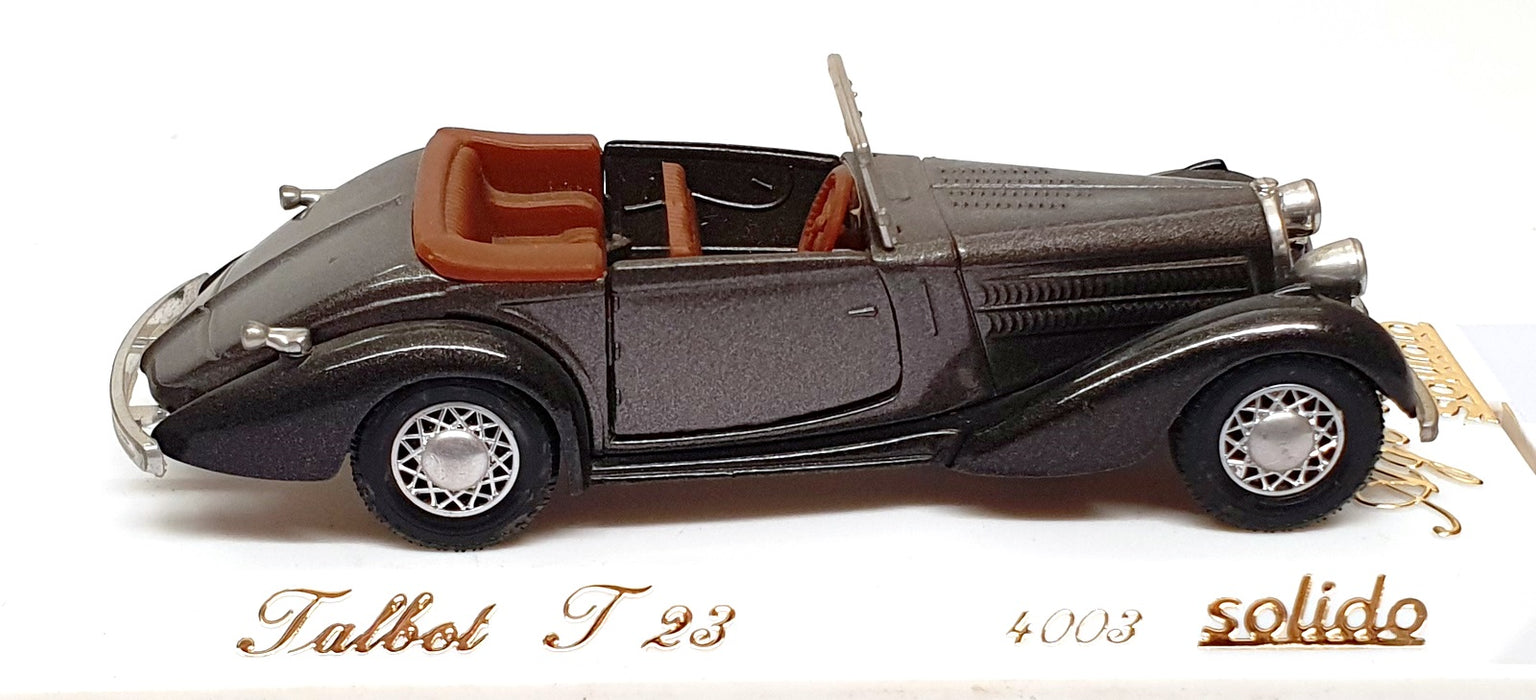 Solido 1/43 Scale Diecast 4003 - 1937 Talbot T23 - Dk. Grey
