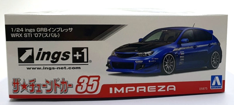 Aoshima 1/24 Scale Kit 05875 - 35 Subaru INGS GRB Impreza WRX STI Model Kit