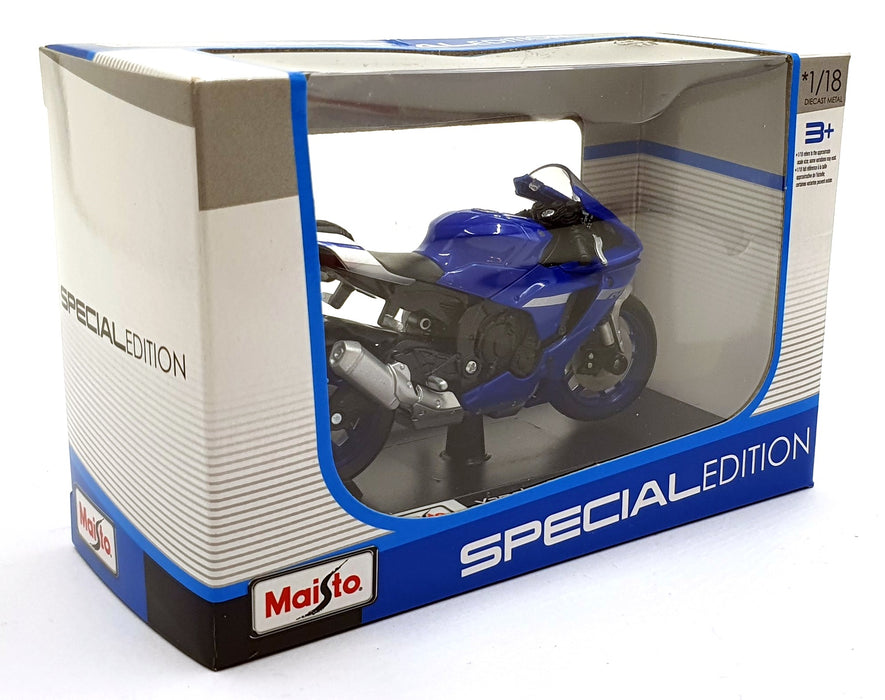 Maisto 1/18 Scale 21837 - 2021 Yamaha YZF-R1 Motorbike - Blue