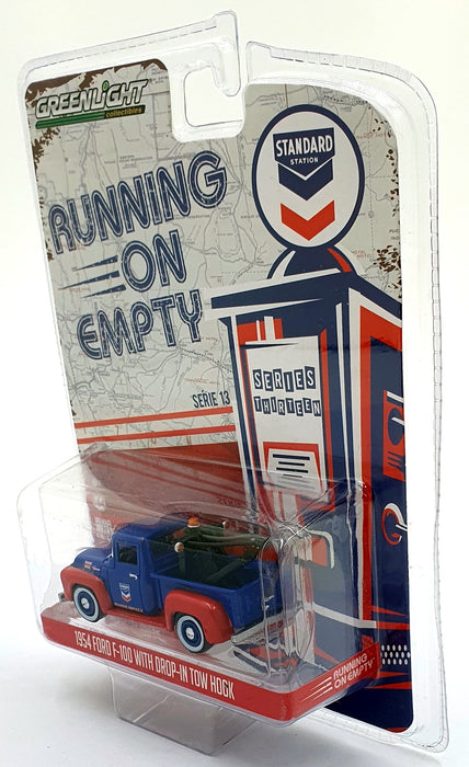 Greenlight 1/64 Scale 41130-A - 1954 Ford F-100 with Drop-In Tow Hook - Blue