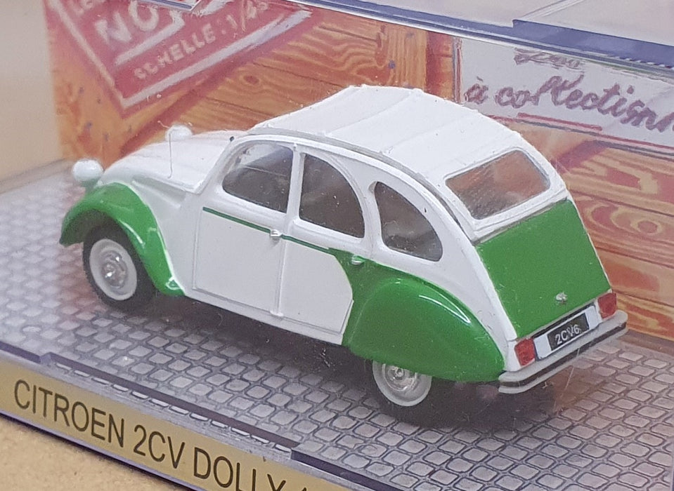 Norev 1/43 Scale Diecast 151403 - 1986 Citroen 2cv Dolly - White/Green