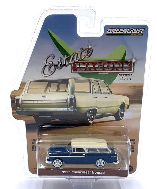 Greenlight 1/64 Scale 29910-A - 1955 Chevrolet Nomad - Deep Green