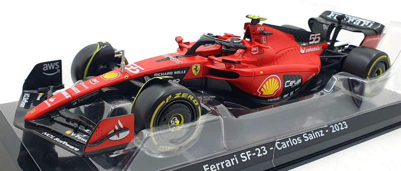 Burago 1/24 Scale Diecast 18-26808 - F1 Ferrari SF23 #55 C.Sainz