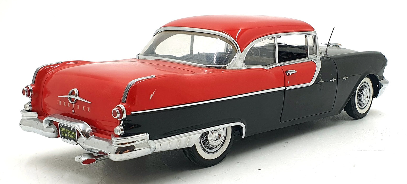 Sun Star 1/18 Scale 5042 - 1955 Pontiac Star Chief - Bolero Red/Raven Black
