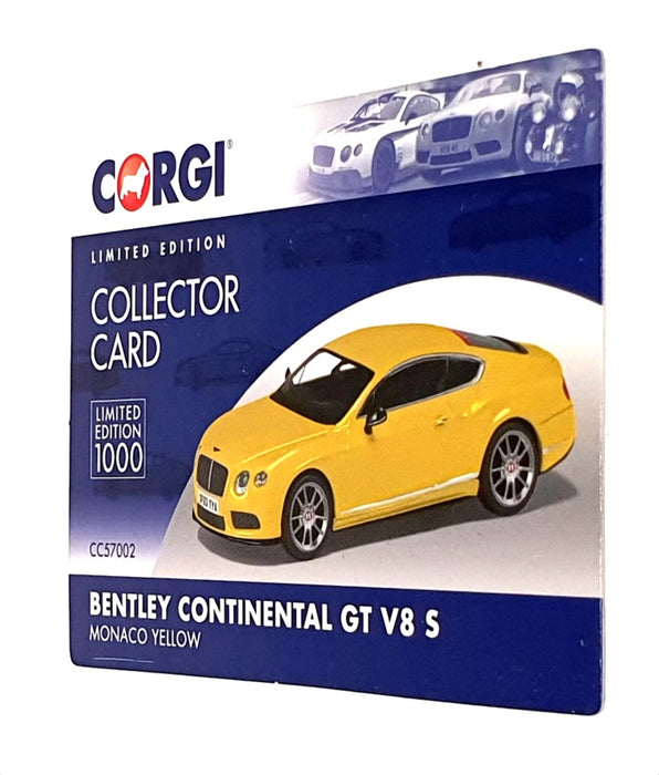 Corgi 1/43 Scale CC57002 Bentley Continental GT V8 S UK Press Car Monaco Yellow