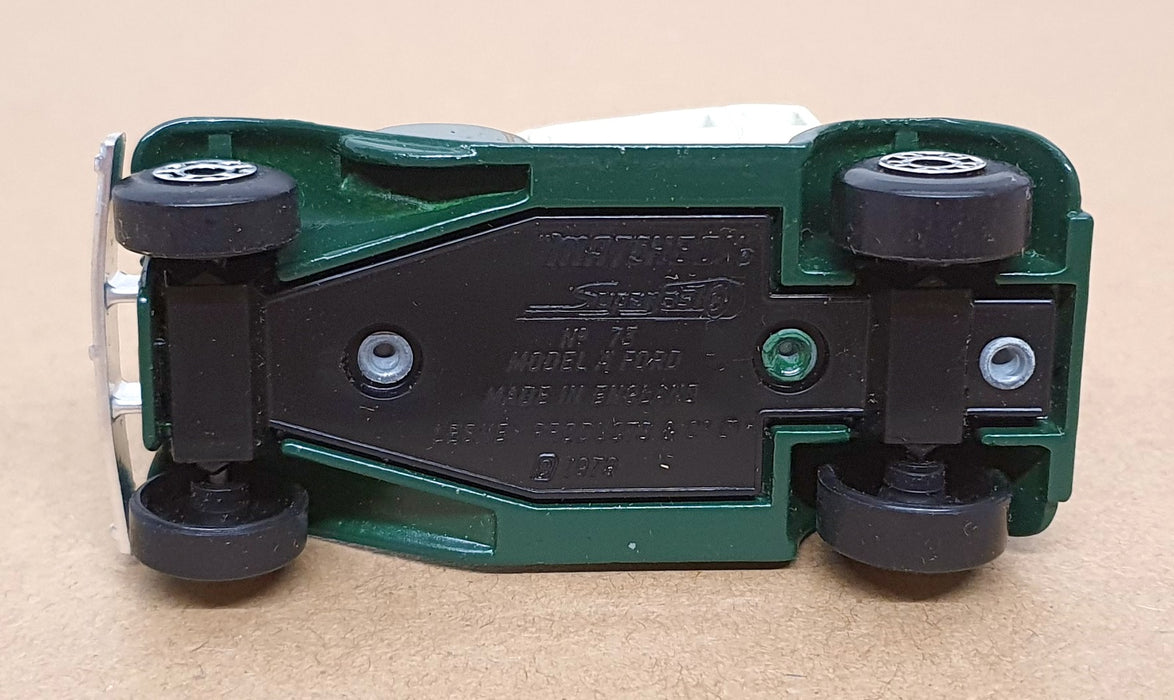Matchbox 7cm Long Original Diecast No. 73 - Ford Model A - Ivory/Green