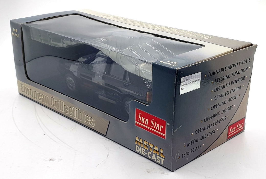 Sun Star 1/18 Scale 3103 - Lancia Delta HF Intergrale 16V - Black