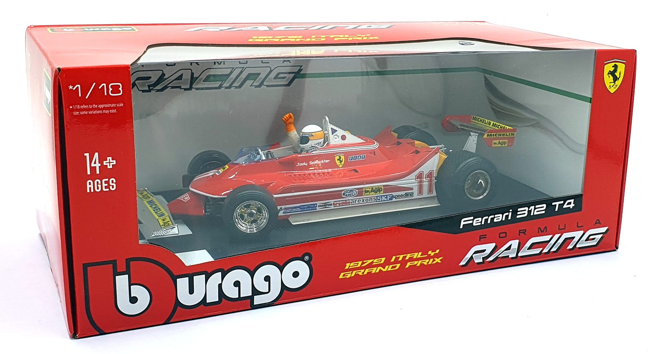 Burago 1/18 Scale Diecast 18-01544 Ferrari 312 T4 #11 1st Italy '79 Scheckter WC