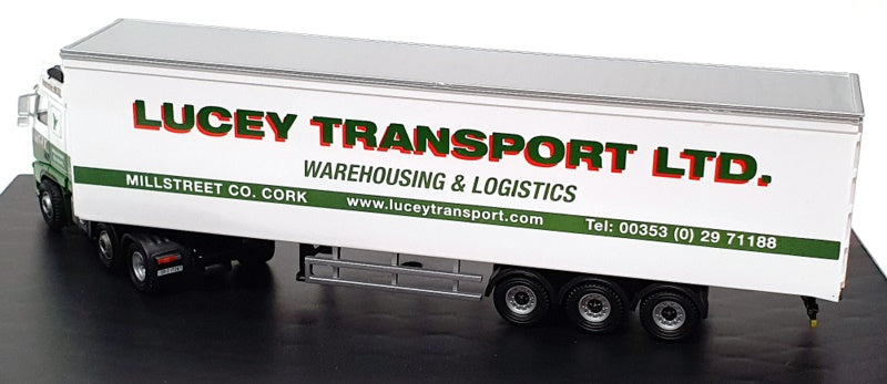 Oxford Diecast 1/76 Scale VOL01BX Volvo FH Box Trailer (Lucy Trans.) Green/White