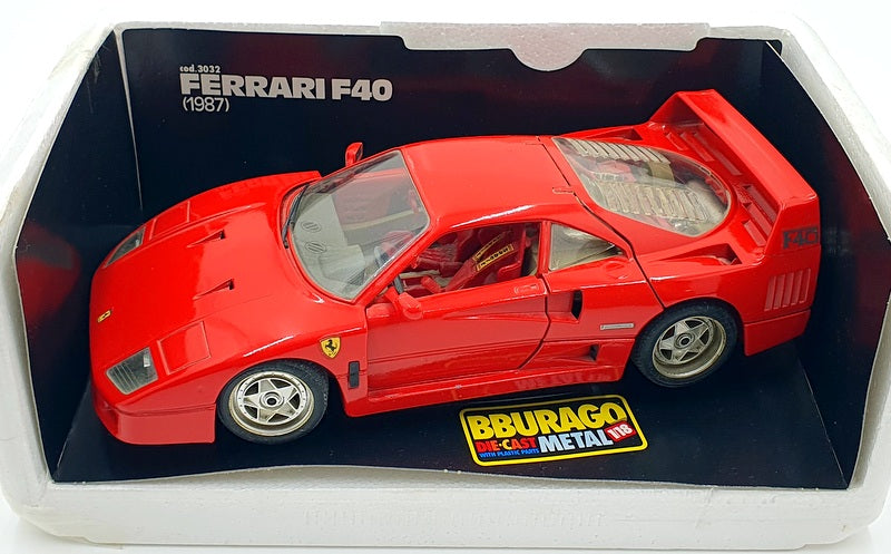 Burago 1/18 Scale Diecast 3032 - Ferrari F40 1987 - Red