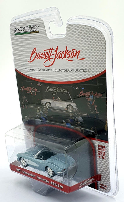 Greenlight 1/64 Scale 37230-A - 1961 Chevrolet Corvette 283/315 -  Met. Lt Blue