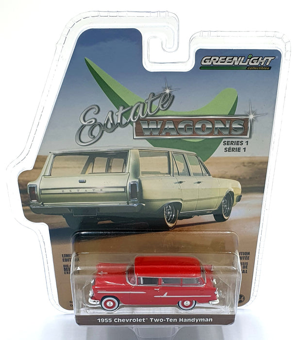 Greenlight 1/64 Scale 29910 - 1955 Chevrolet Two-Ten Handyman - Red