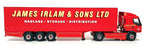 Corgi 1/50 Scale 75606 - Renault Curtainside Truck & Trailer James Irlam - Red