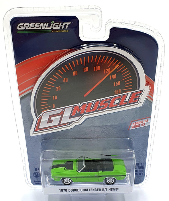 Greenlight 1/64 Scale 13270-D - 1970 Dodge Challenger R/T Hemi - Green