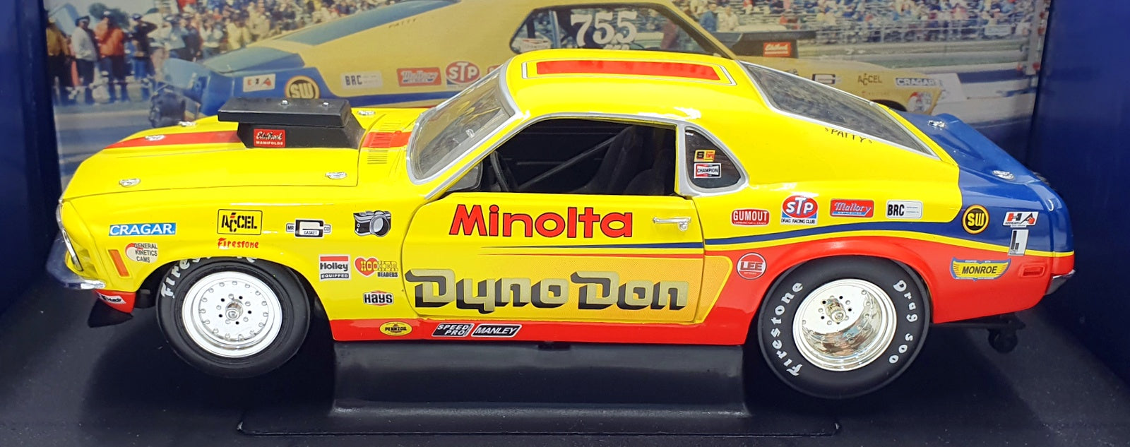 Ertl 1/18 Scale Diecast 29341P - 1970 Ford Mustang Dyno Don Nicholson