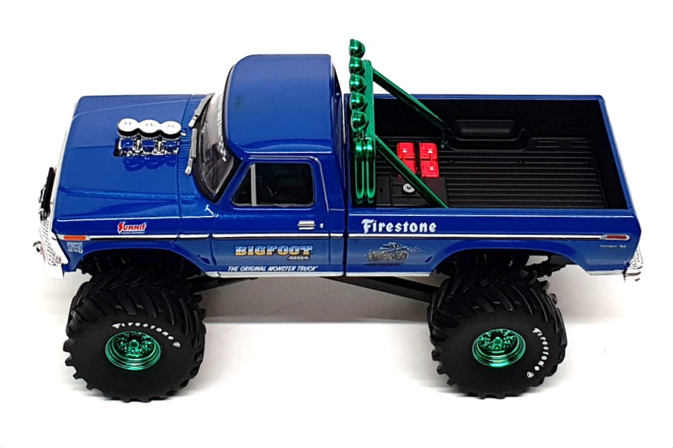 Greenlight 1/43 Scale 86097 - 1974 Ford F-250 Bigfoot Monster Truck - Blue CHASE