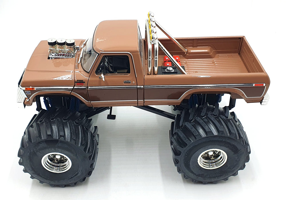Greenlight 1/18 Scale 13557 BFT Ford F-350 Monster Truck Two-Tone Brown