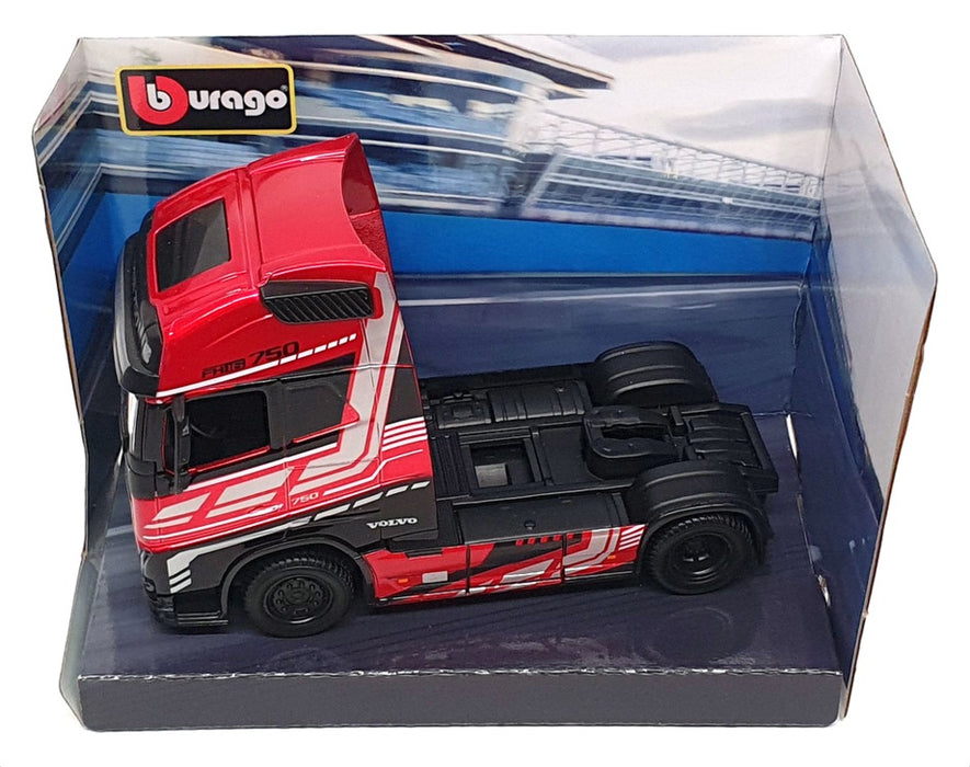 Burago 1/43 Scale 18-32200 - Volvo F16 750 Truck Cab - Met Red