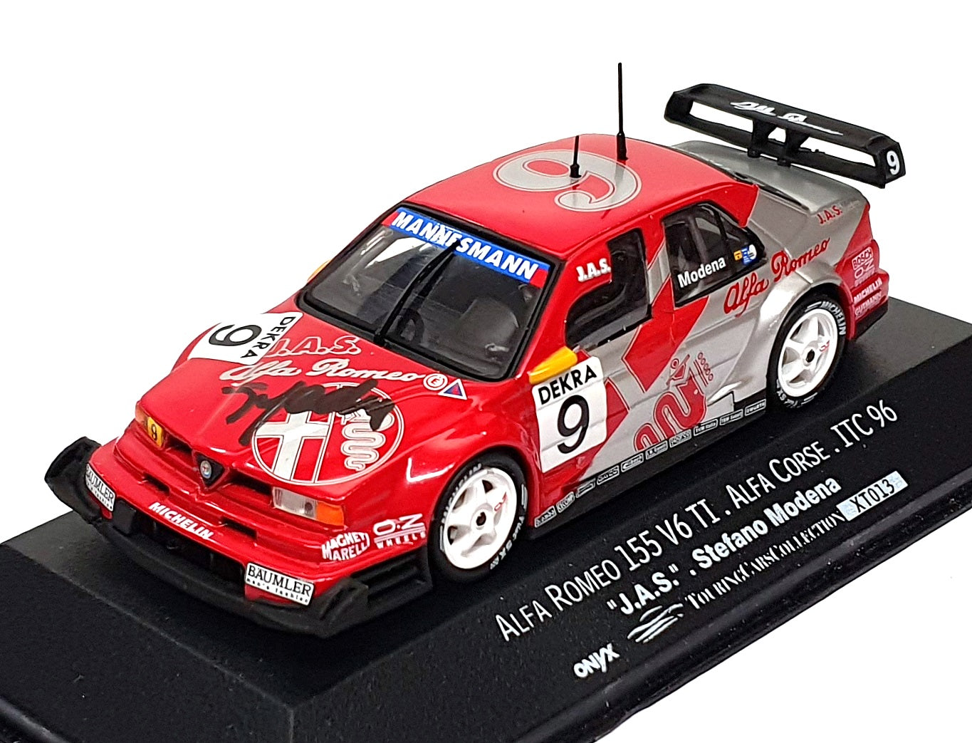 Onyx 1/43 Scale XT013 - Alfa Romeo 155 V6 TI Alfa Corse ITC 96 #9 Modena SIGNED