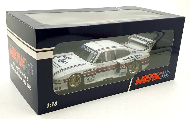 Werk83 1/18 Scale Diecast W1804011 Ford Capri Turbo Zackspeed #4 1982