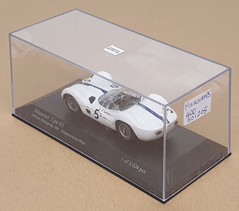 Minichamps 1/43 Scale 400 601205 - Maserati Tipo 61 #5 1000Km Nurburgring 1960
