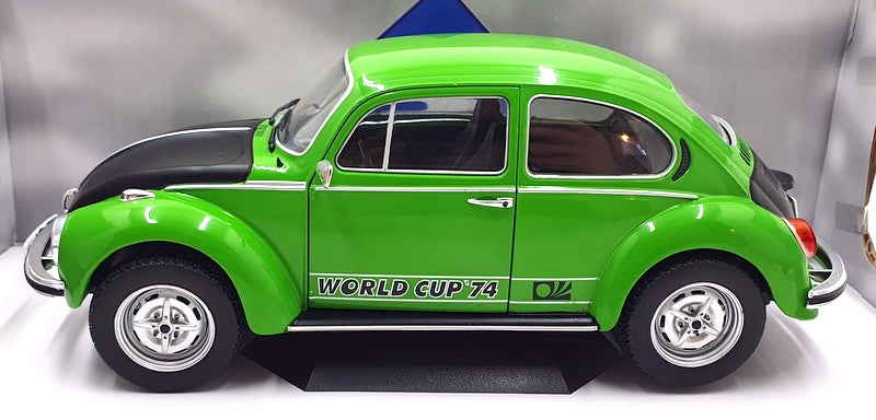 Solido 1/18 Scale Diecast S1800501 VW Beetle 1303 Weltmeister World Cup 74 Green