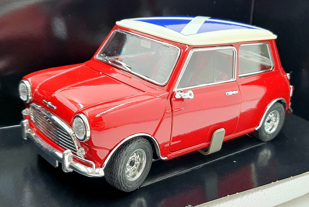 Solido 1/18 Scale Diecast 8022-1 - Mini Cooper S 1964 - Red/White Scottish Flag