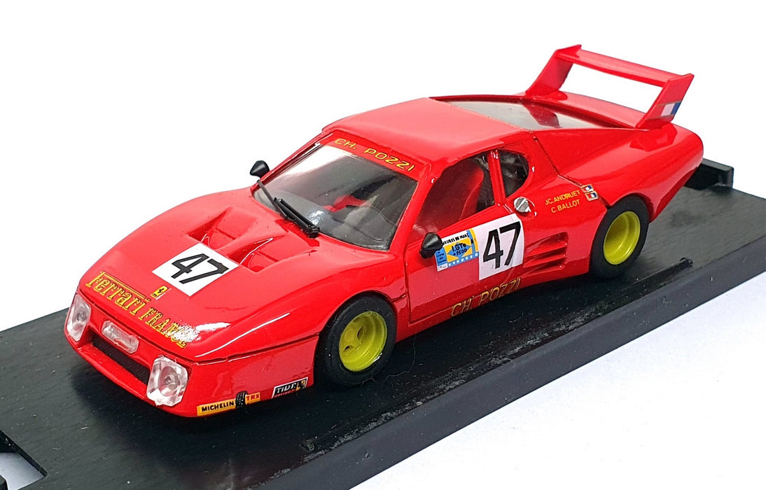 Brumm 1/43 Scale Diecast R213 - Ferrari 512 BB #47 Le Mans 1981 - Red