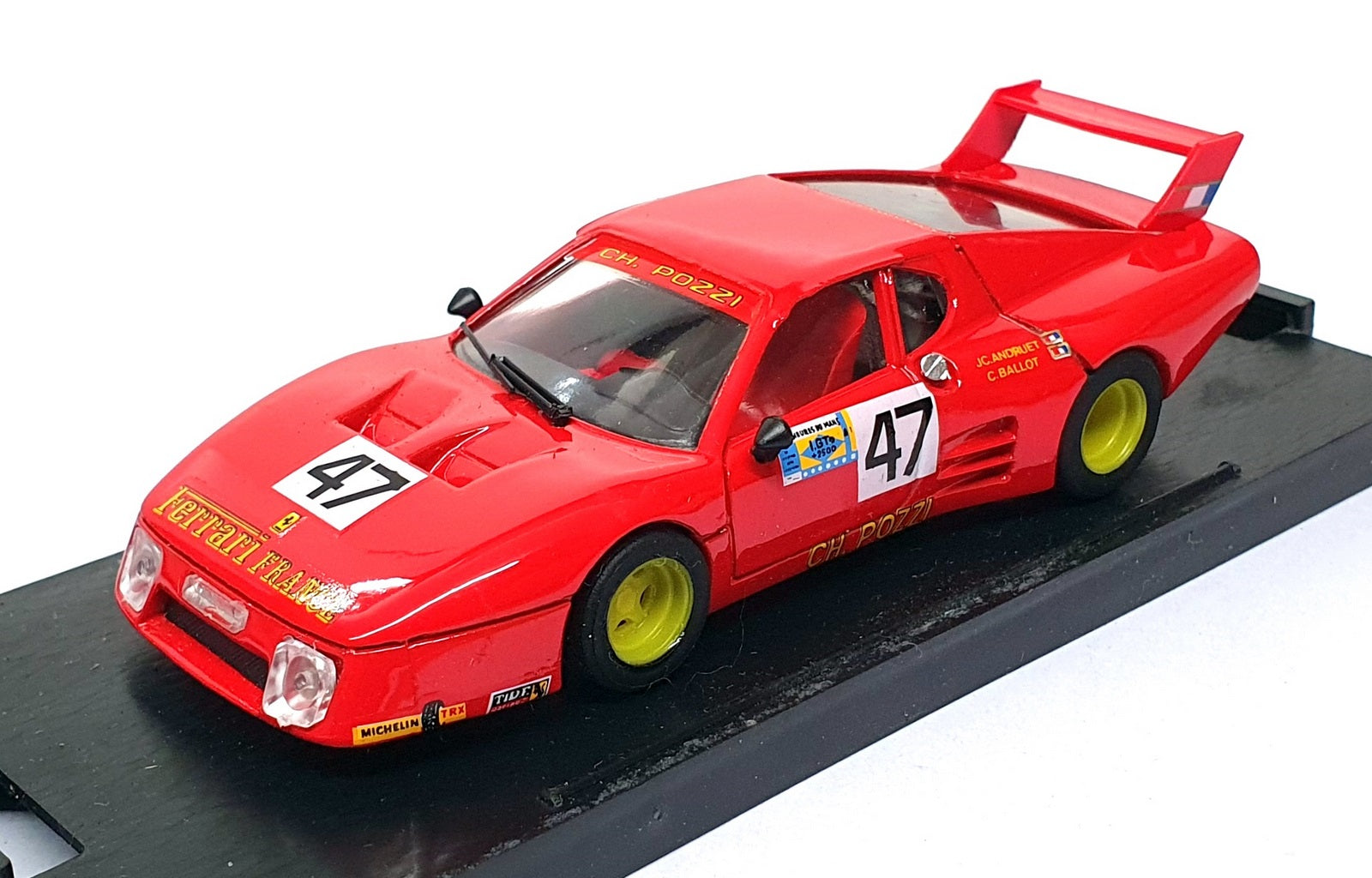 Brumm 1/43 Scale Diecast R213 - Ferrari 512 BB #47 Le Mans 1981 - Red