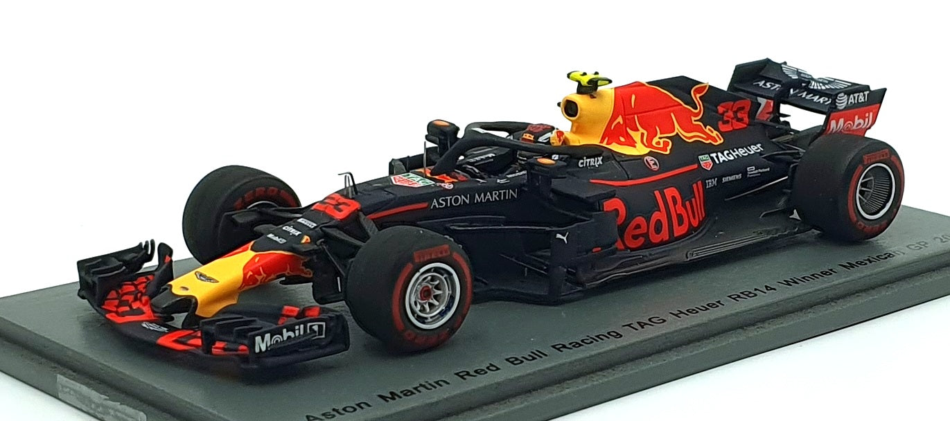 Spark 1/43 Scale S6066 - Aston Martin #33 TAG Heuer RB14 1st Mexican GP 2018