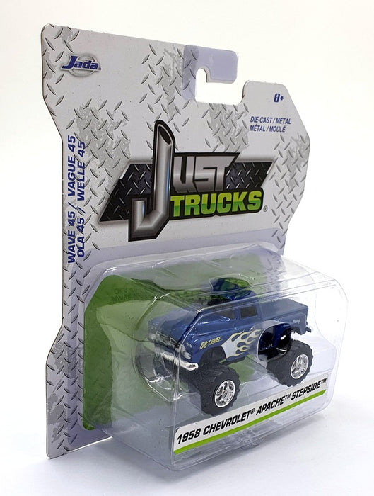 Jada Just Trucks 1/64 Scale 14020 - 1958 Chevrolet Apache Stepside - Blue