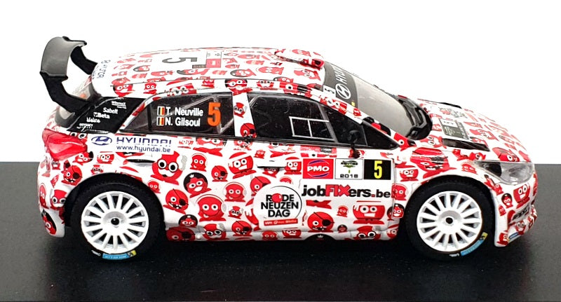 Ixo Models 1/43 Scale MNP510 - Hyundai i20 R5 #5 Ypres Rally 2018 - Red/White