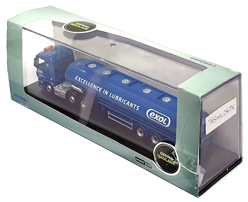 Oxford Diecast 1/76 Scale 76SHL04TK - Scania Highline Tanker Truck Exel - Blue