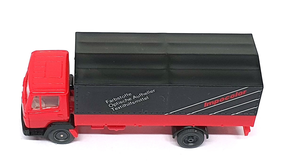 Wiking 1/87 Scale 43118 - Mercedes Benz 814 Truck Impocolor - Red/Black