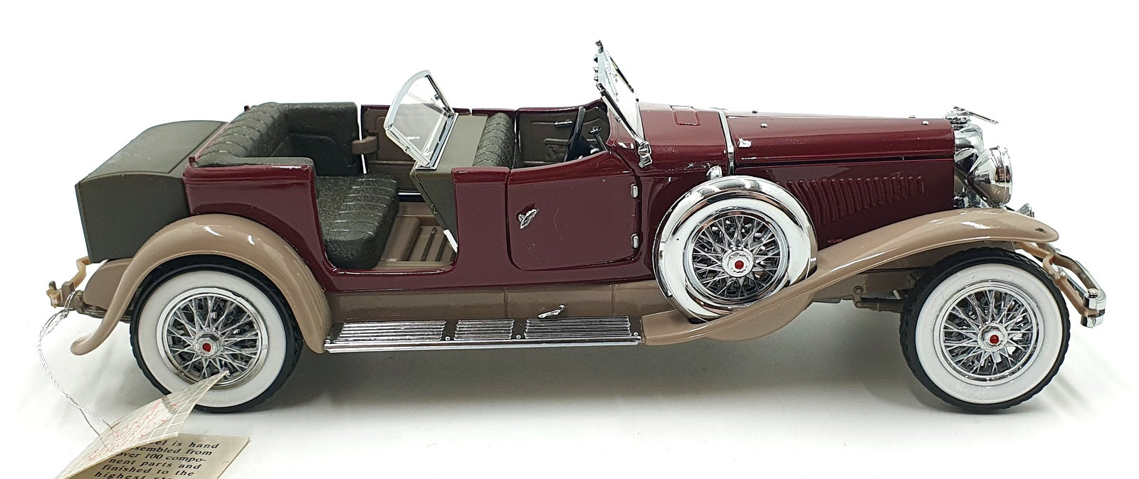 Franklin Mint 1/24 FM231122A 1930 Duesenberg Tourster With Display Case