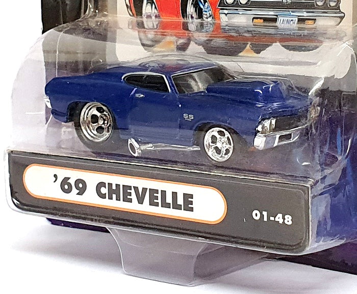 Muscle Machines 1/64 Scale 71161 01-48 - 1969 Chevrolet Chevelle - Blue