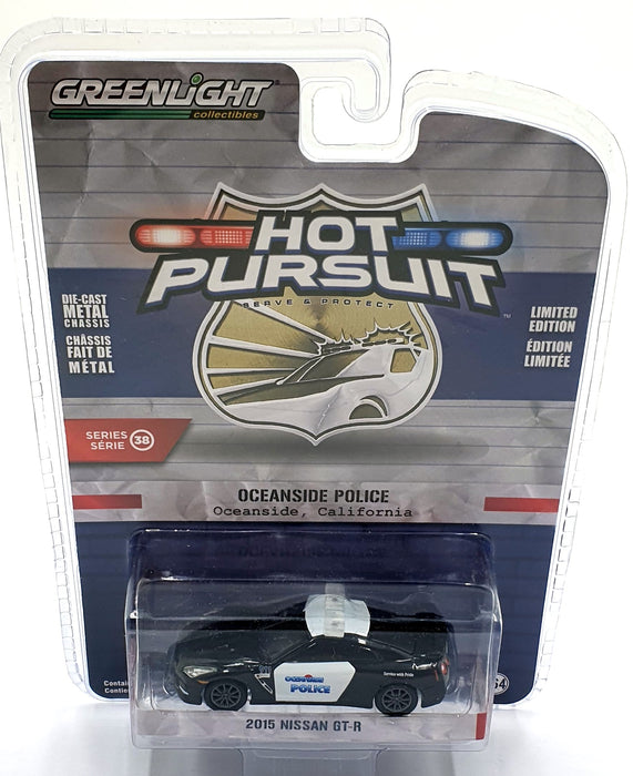 Greenlight 1/64 Scale 42960-D 2015 Nissan GT-R Police Car - Black