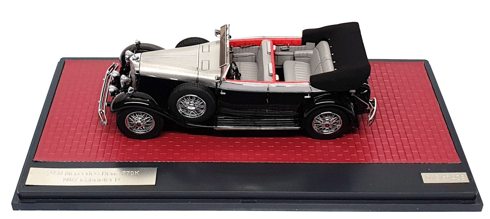 Matrix 1/43 Scale MX41302-101 1930 Mercedes 770K W07 Cabrio D Black/Met. Silver